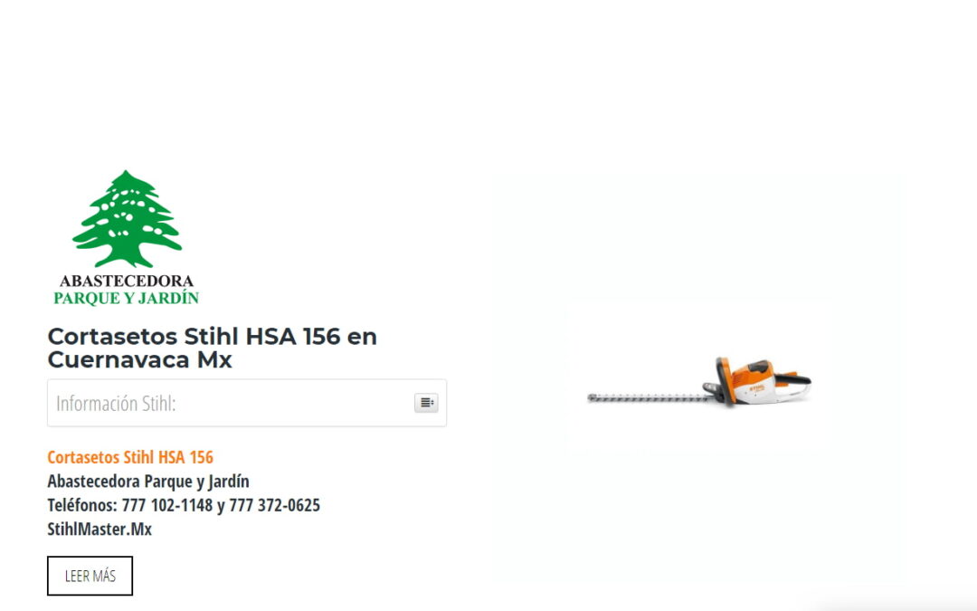 Cortasetos Stihl HSA 156 en Cuernavaca Mx