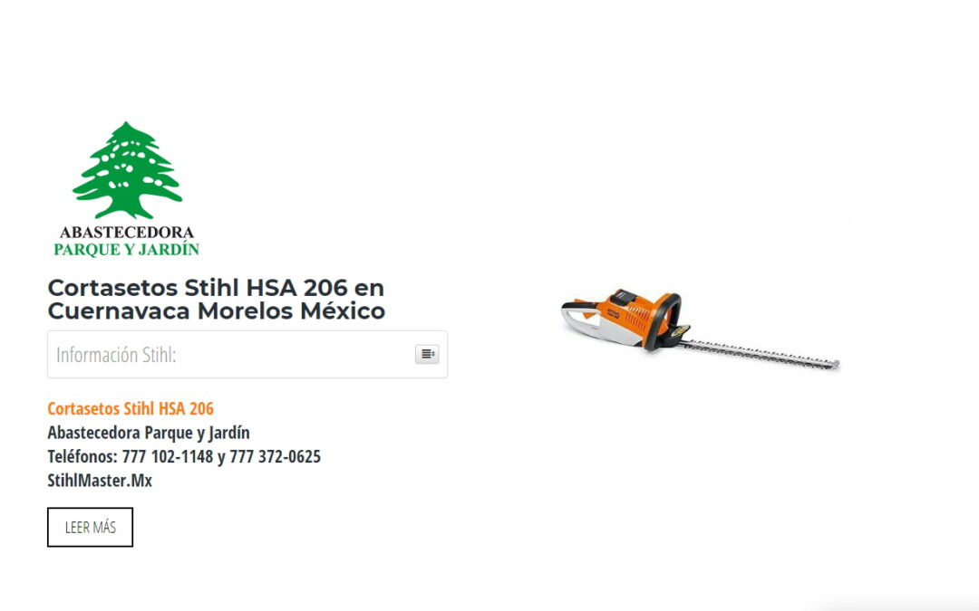 Cortasetos Stihl HSA 206 en Cuernavaca Morelos México