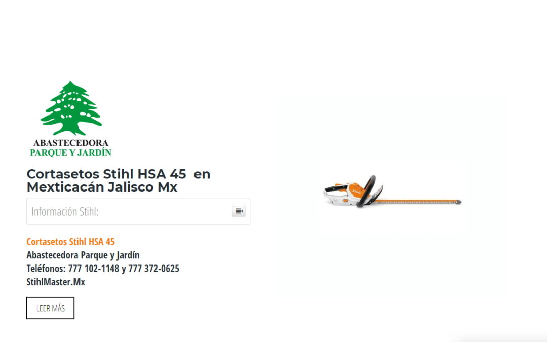 Cortasetos Stihl HSA 45  en Mexticacán Jalisco Mx