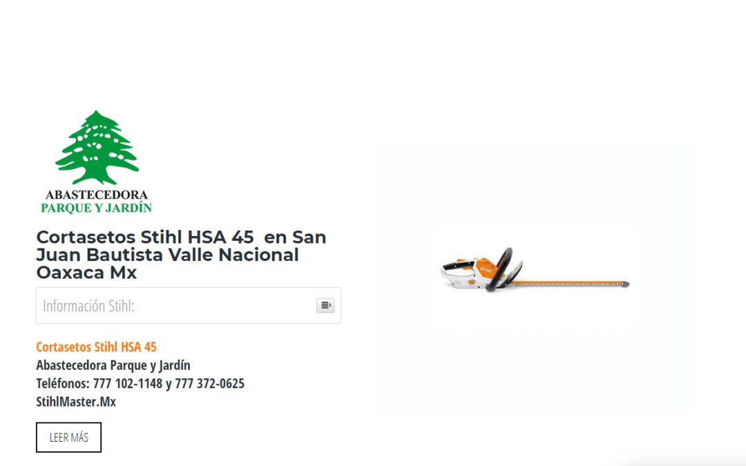 Cortasetos Stihl HSA 45  en San Juan Bautista Valle Nacional Oaxaca Mx