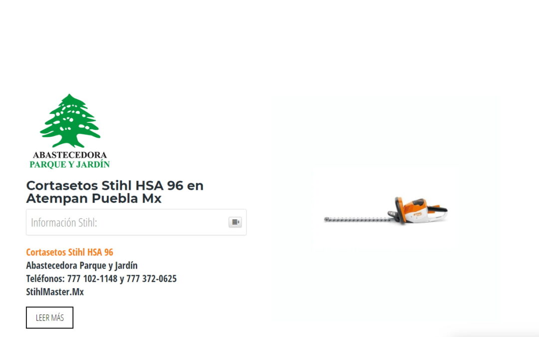 Cortasetos Stihl HSA 96 en Atempan Puebla Mx