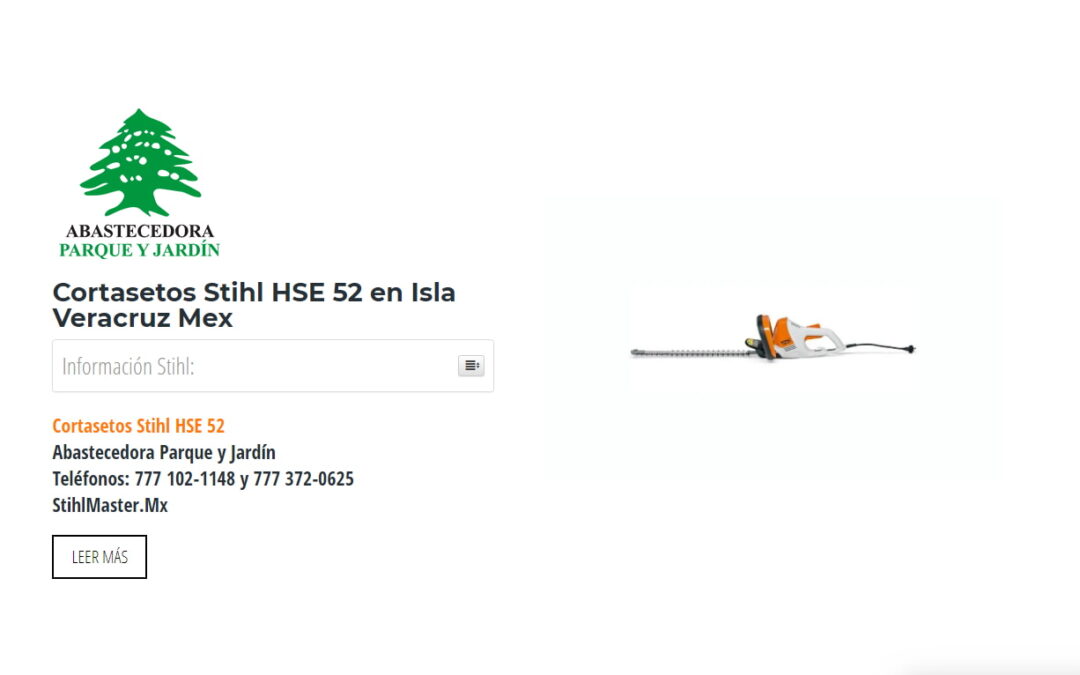 Cortasetos Stihl HSE 52 en Isla Veracruz Mex