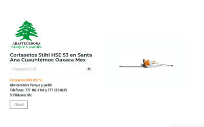 Cortasetos Stihl HSE 53 en Santa Ana Cuauhtémoc Oaxaca Mex