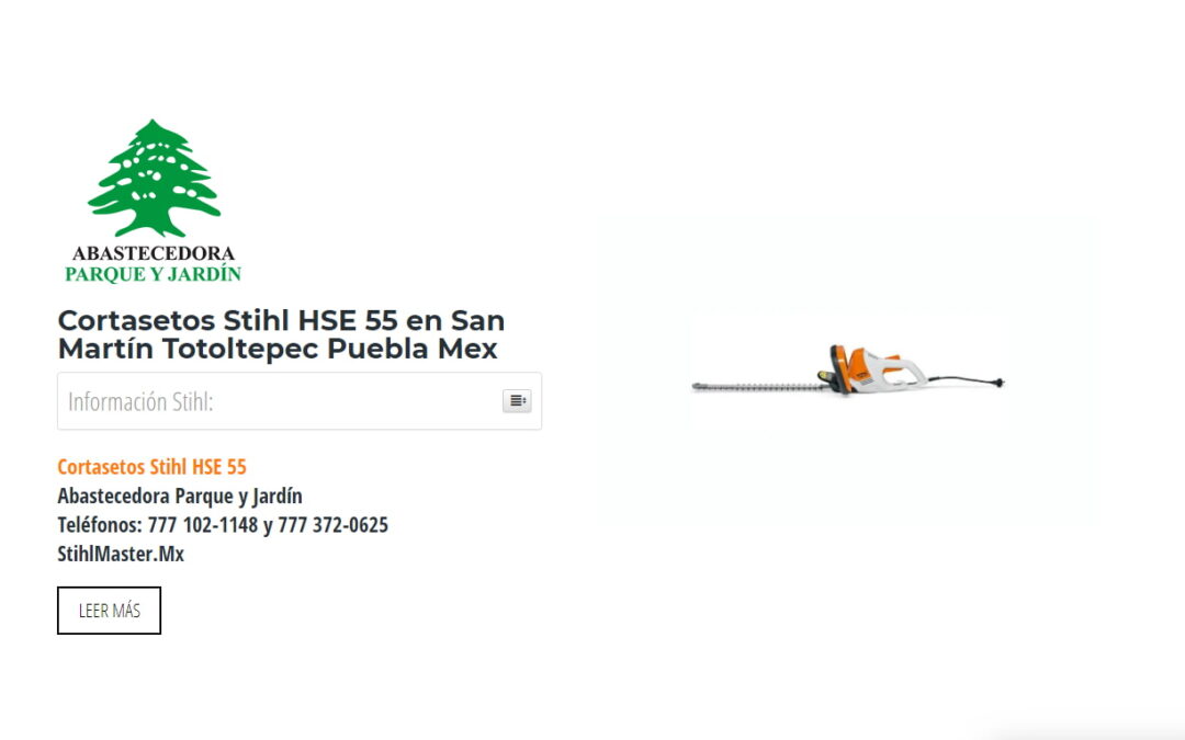 Cortasetos Stihl HSE 55 en San Martín Totoltepec Puebla Mex