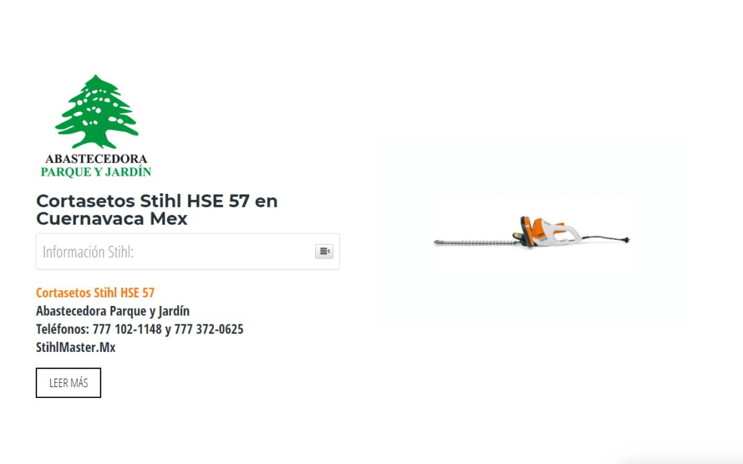 Cortasetos Stihl HSE 57 en Cuernavaca Mex