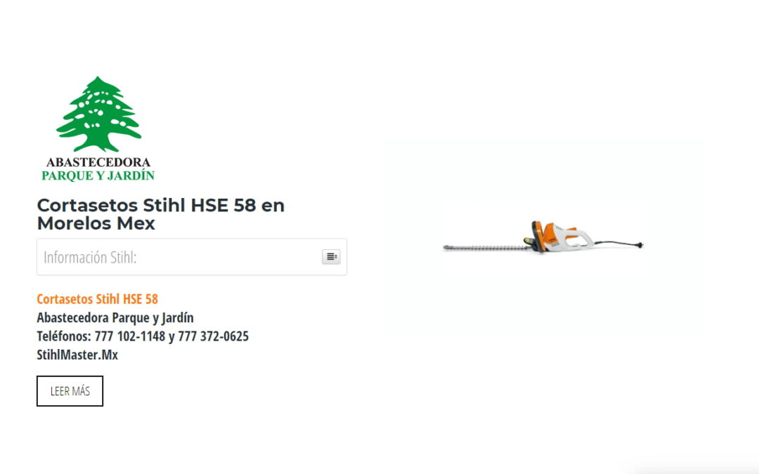 Cortasetos Stihl HSE 58 en Morelos Mex