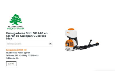 Fumigadoras Stihl SR 440 en Mártir de Cuilapan Guerrero Mex