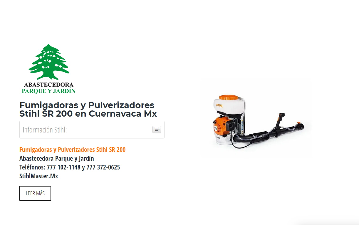 Fumigadoras y Pulverizadores Stihl