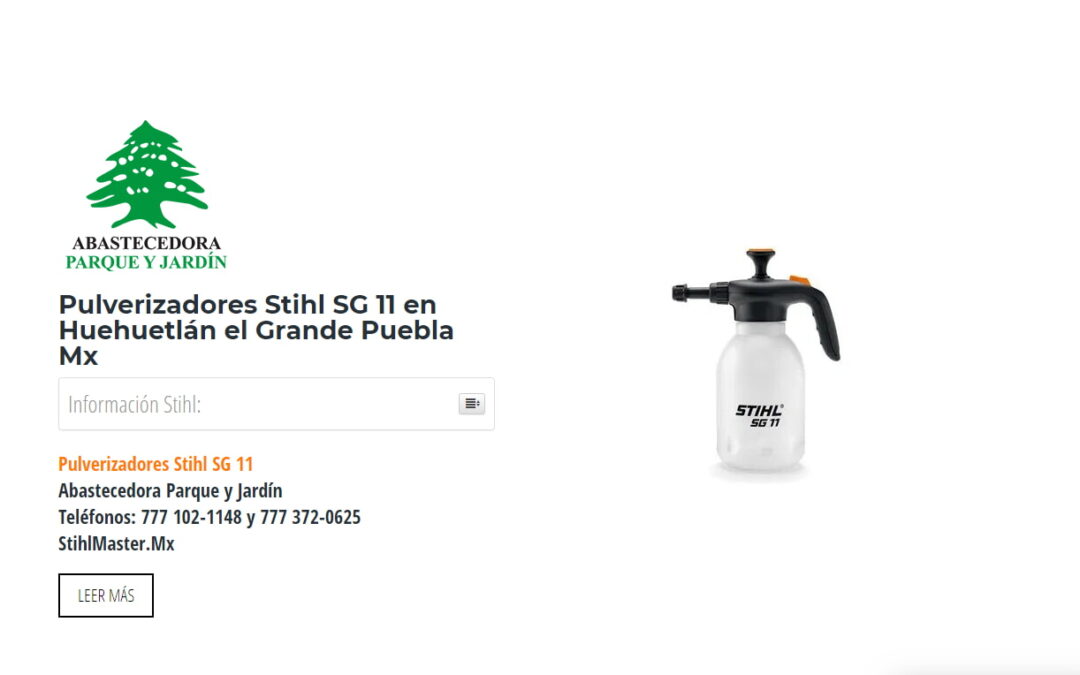 Pulverizadores Stihl SG 11 en Huehuetlán el Grande Puebla Mx