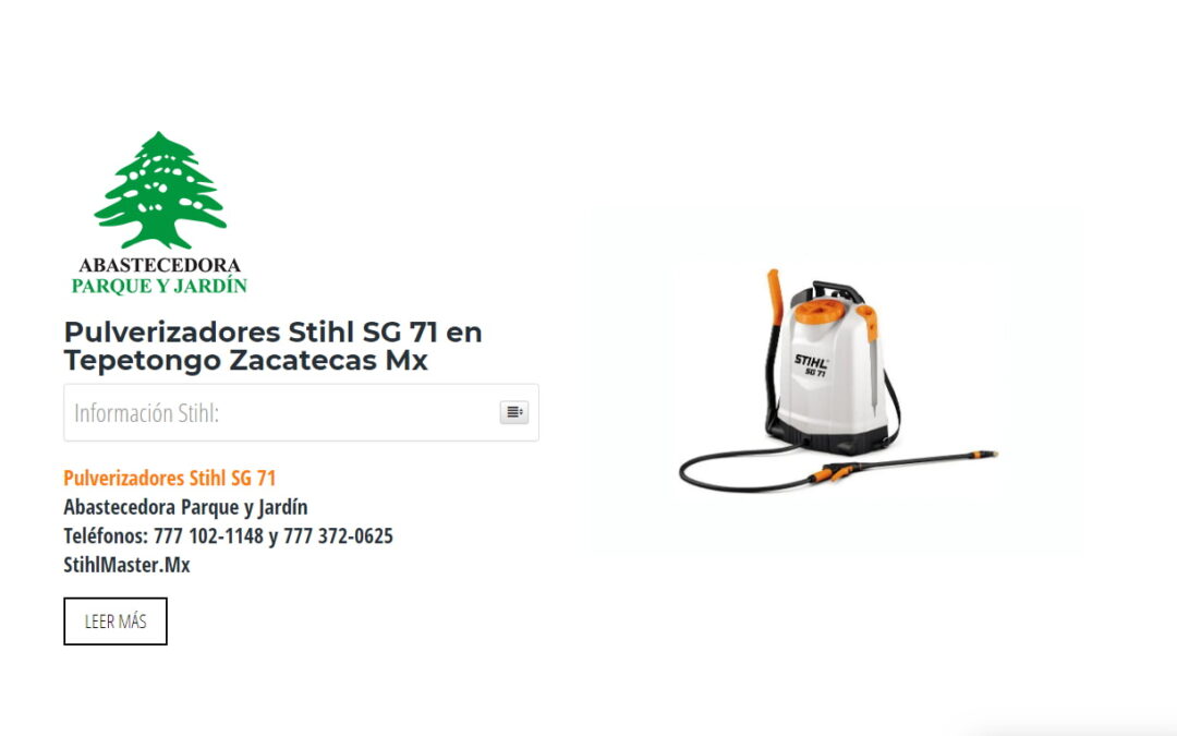 Pulverizadores Stihl SG 71 en Tepetongo Zacatecas Mx