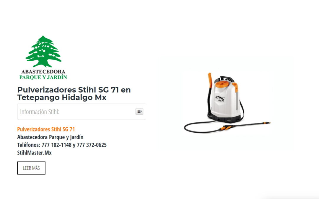 Pulverizadores Stihl SG 71 en Tetepango Hidalgo Mx