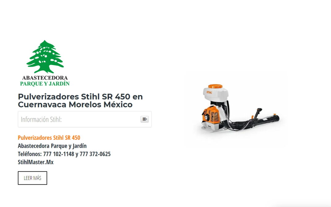 Pulverizadores Stihl SR 450 en Cuernavaca Morelos México