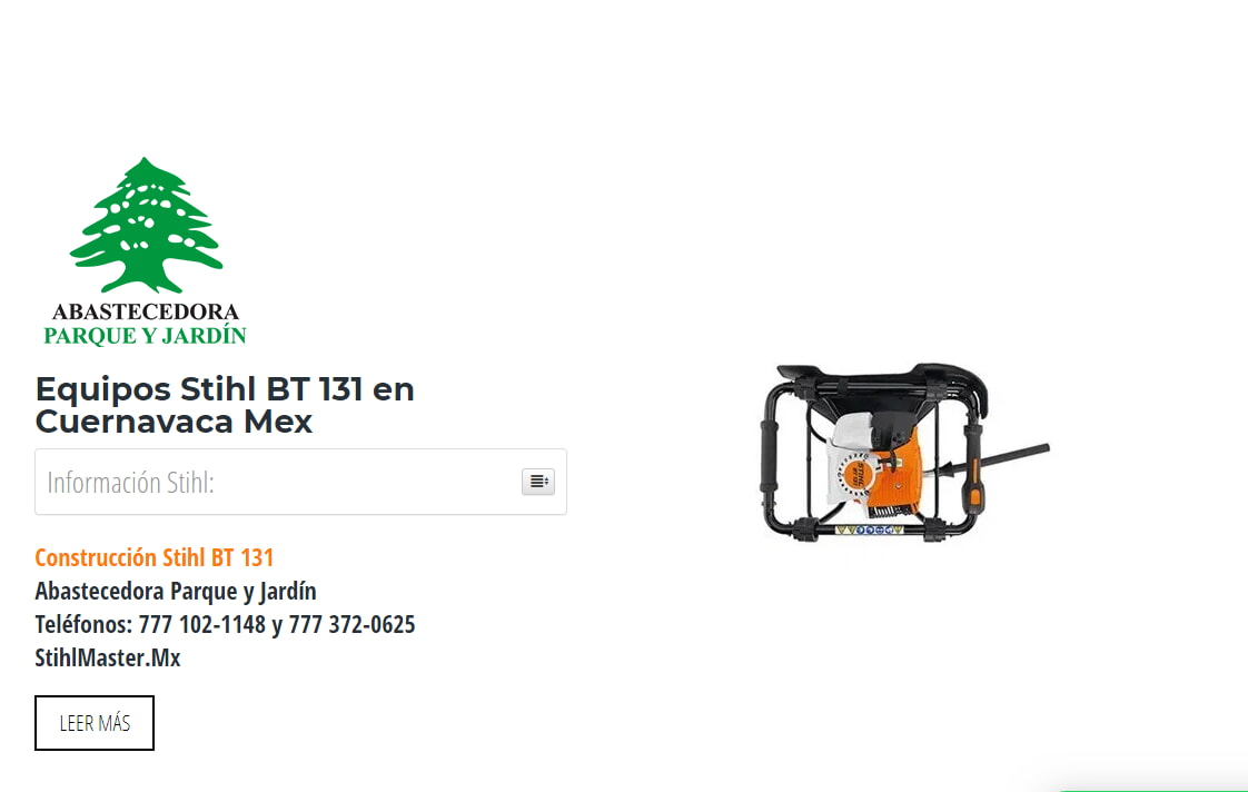 Equipos Stihl BT 131 en Cuernavaca Mex