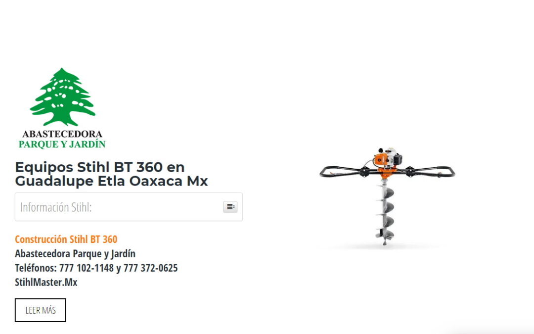 Equipos Stihl BT 360 en Guadalupe Etla Oaxaca Mx