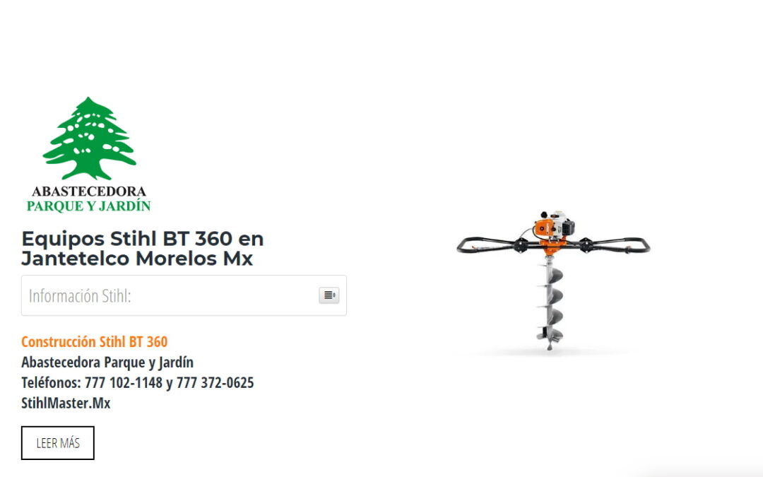 Equipos Stihl BT 360 en Jantetelco Morelos Mx