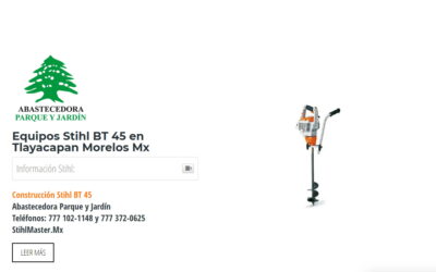 Equipos Stihl BT 45 en Tlayacapan Morelos Mx