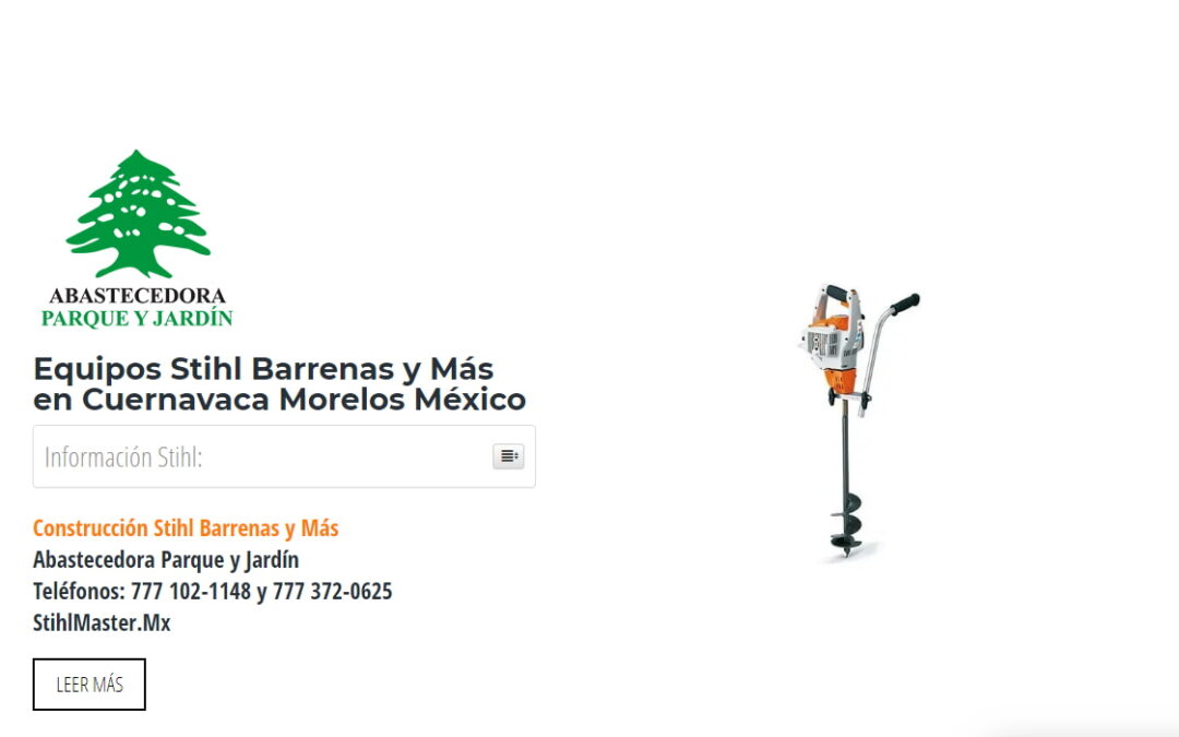 Equipos Stihl Barrenas y Más en Cuernavaca Morelos México