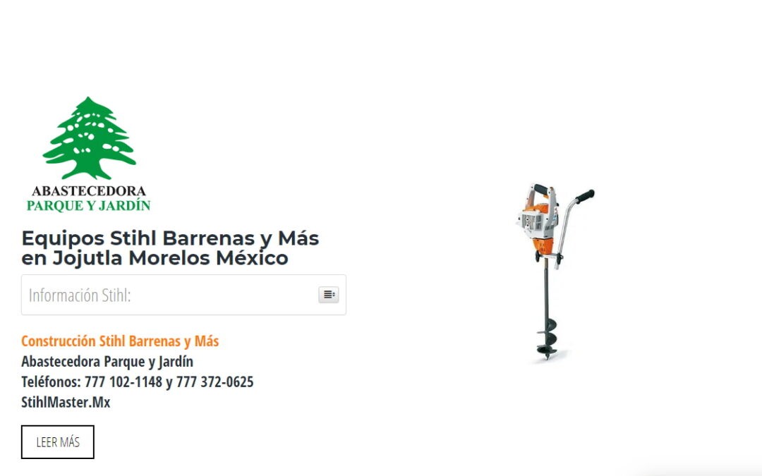 Equipos Stihl Barrenas y Más en Jojutla Morelos México
