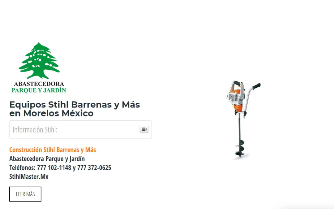 Equipos Stihl Barrenas y Más en Morelos México