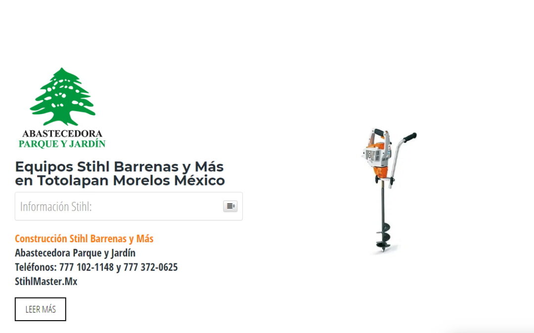 Equipos Stihl Barrenas y Más en Totolapan Morelos México