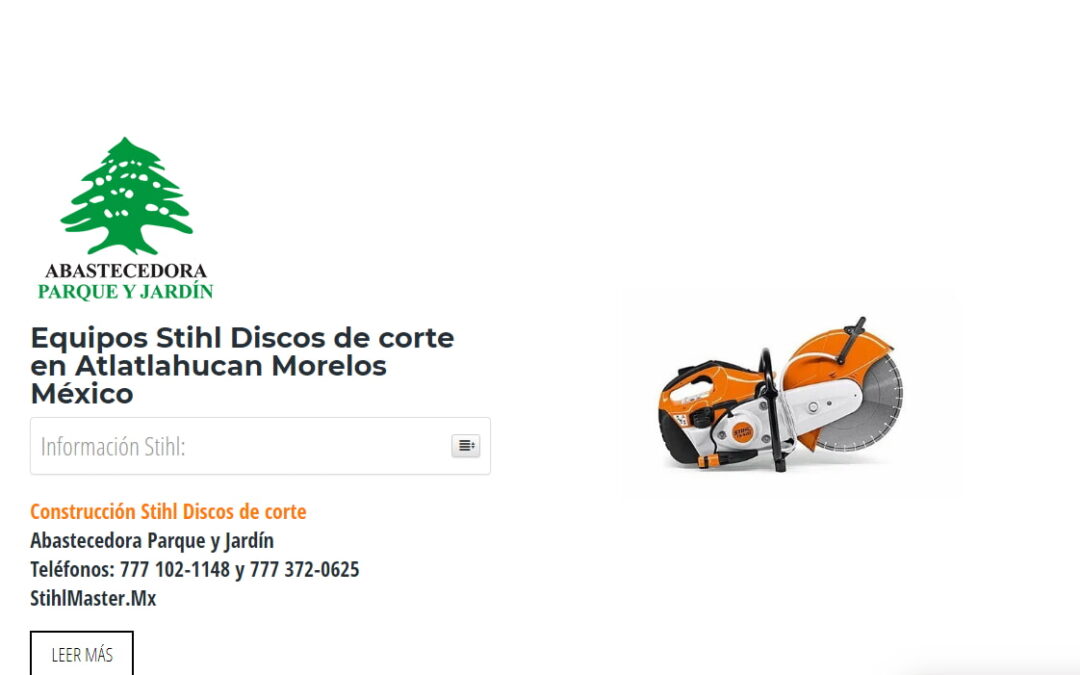 Equipos Stihl Discos de corte en Atlatlahucan Morelos México