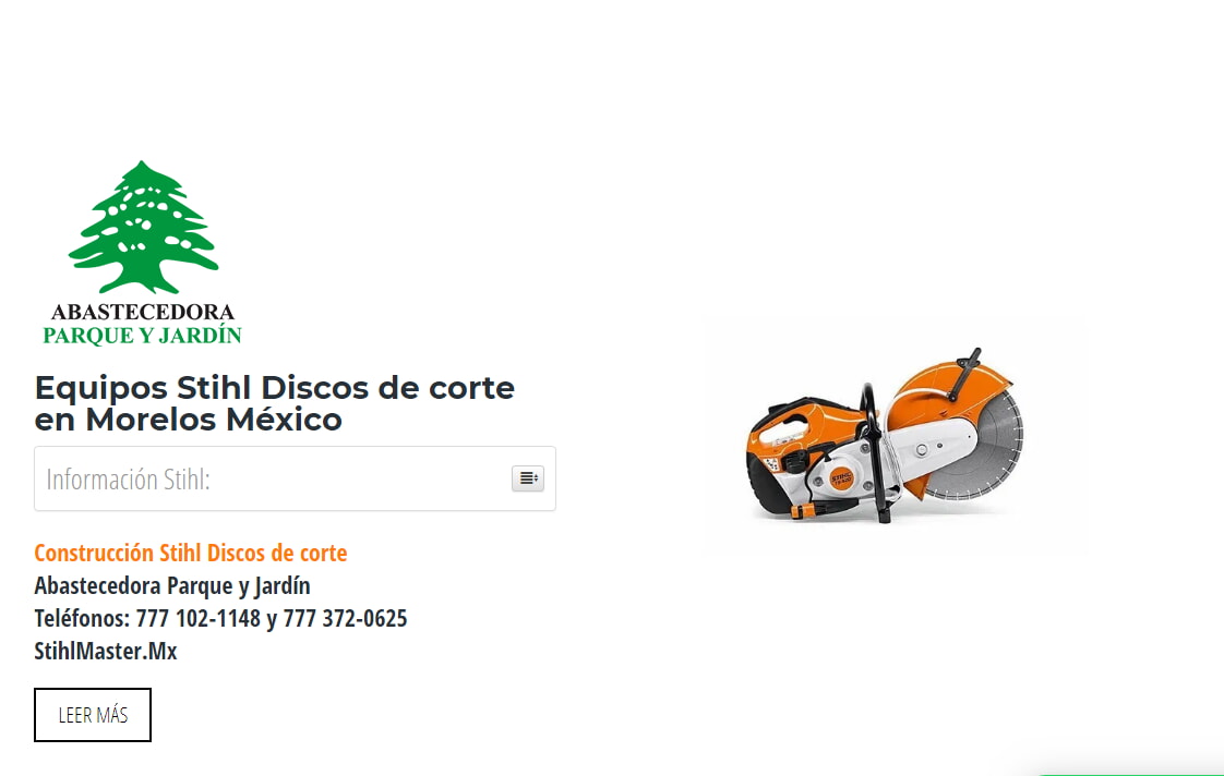 Equipos Stihl Discos de corte en Morelos México