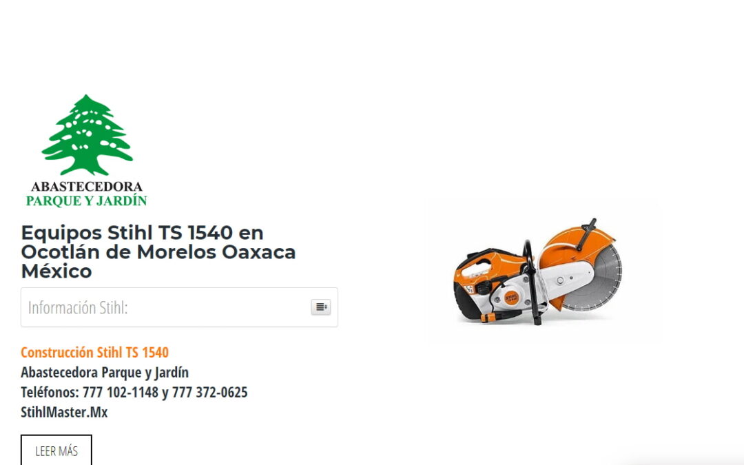 Equipos Stihl TS 1540 en Ocotlán de Morelos Oaxaca México