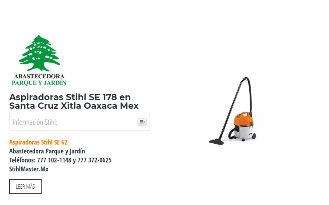 Aspiradoras Stihl SE 178 en Santa Cruz Xitla Oaxaca Mex