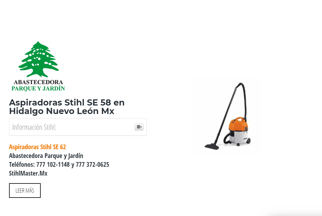 Aspiradoras Stihl SE 58 en Hidalgo Nuevo León Mx