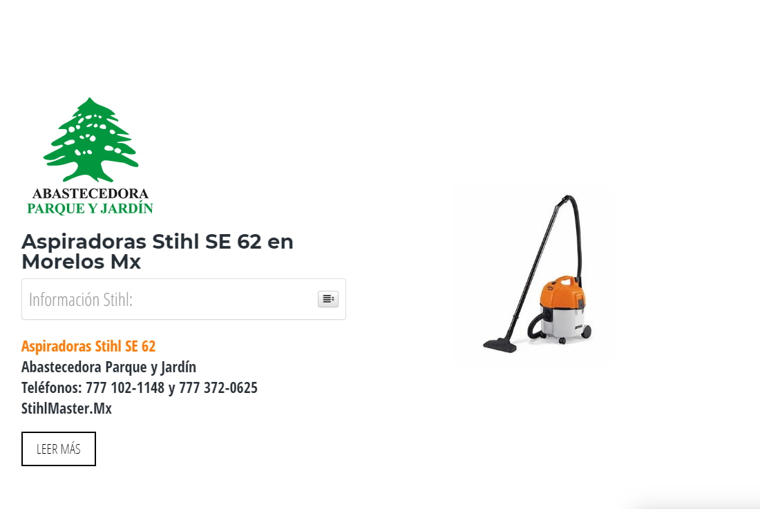 Aspiradoras Stihl SE 62 en Morelos Mx