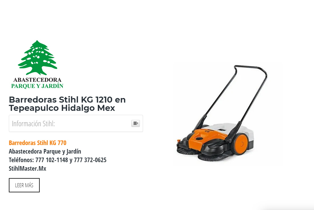 Barredoras Stihl KG 1210 en Tepeapulco Hidalgo Mex