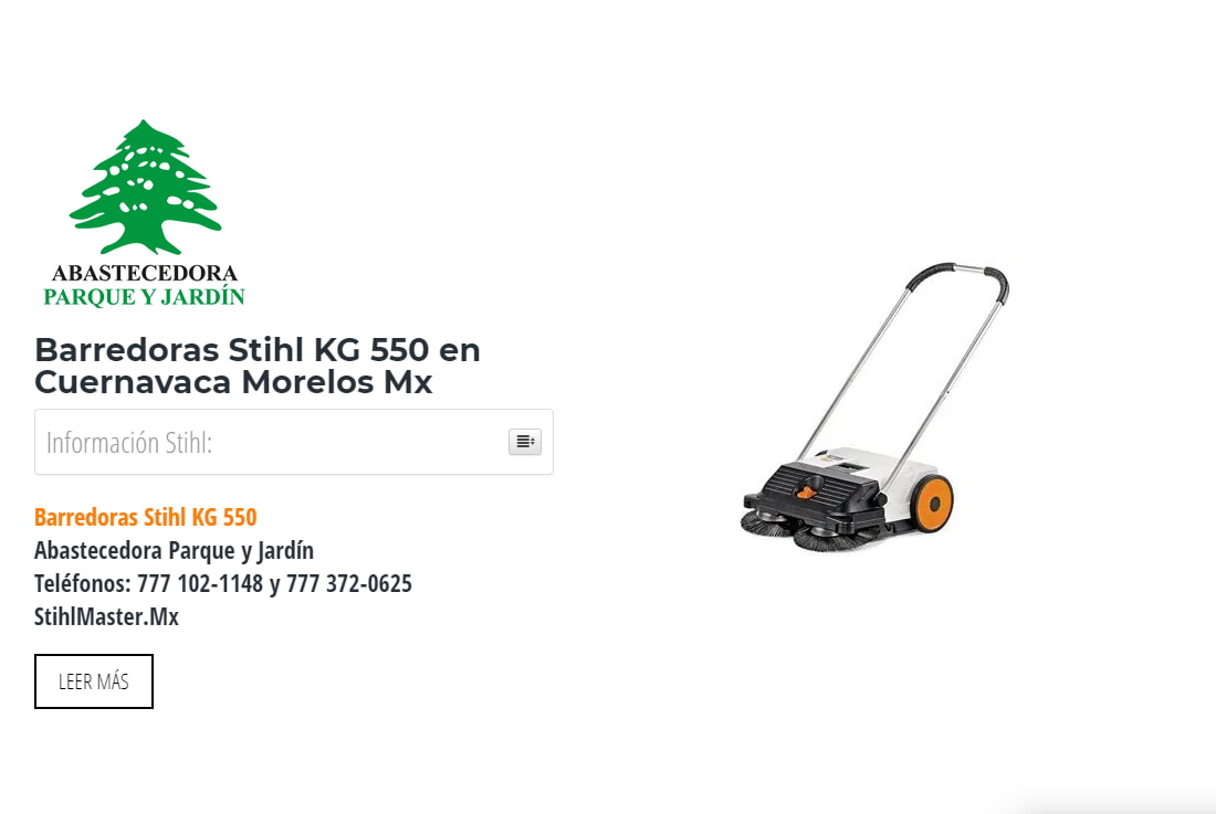 Barredoras Stihl KG 550 en Cuernavaca Morelos Mx