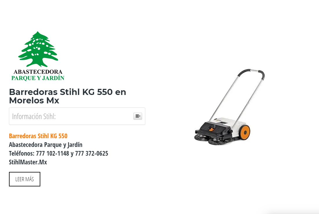 Barredoras Stihl KG 550 en Morelos Mx
