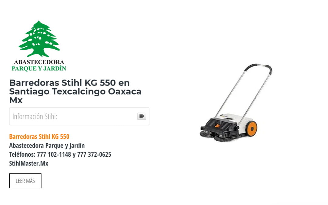 Barredoras Stihl KG 550 en Santiago Texcalcingo Oaxaca Mx