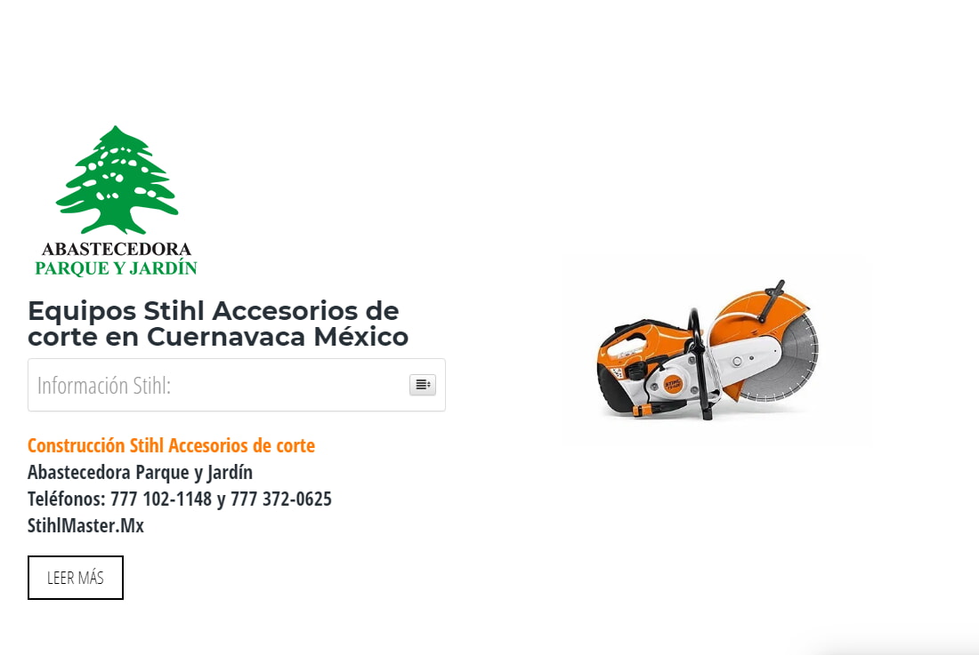 Equipos Stihl Accesorios de corte en Cuernavaca México