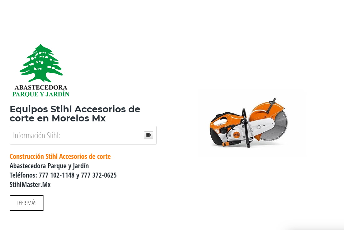 Equipos Stihl Accesorios de corte en Morelos Mx