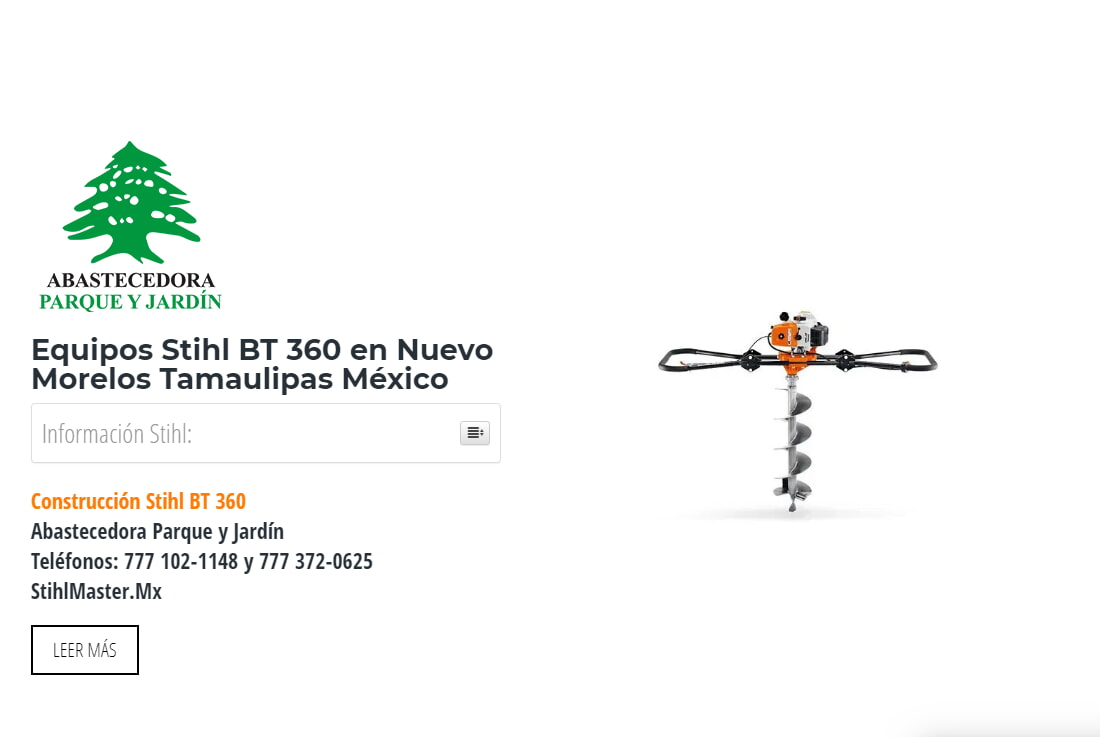 Equipos Stihl BT 360 en Nuevo Morelos Tamaulipas México