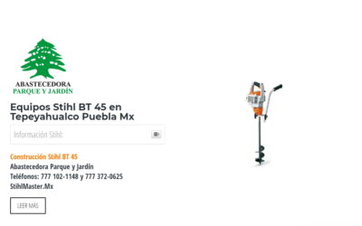 Equipos Stihl BT 45 en Tepeyahualco Puebla Mx