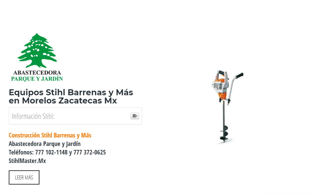 Equipos Stihl Barrenas y Más en Morelos Zacatecas Mx