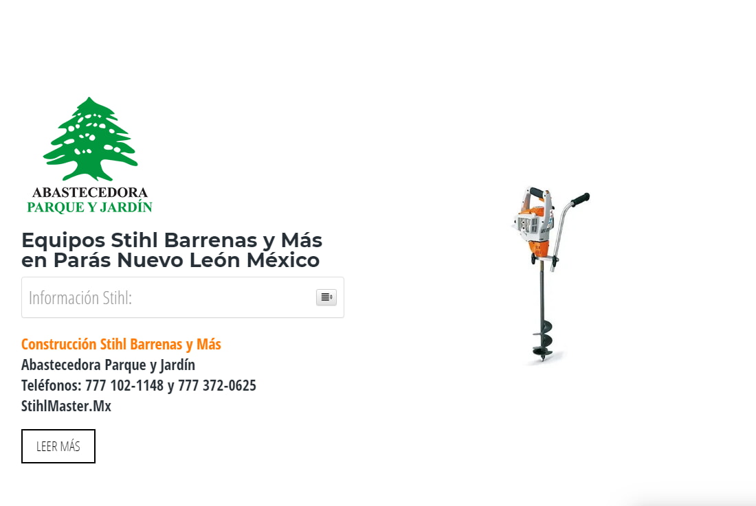 Equipos Stihl Barrenas y Más en Parás Nuevo León México