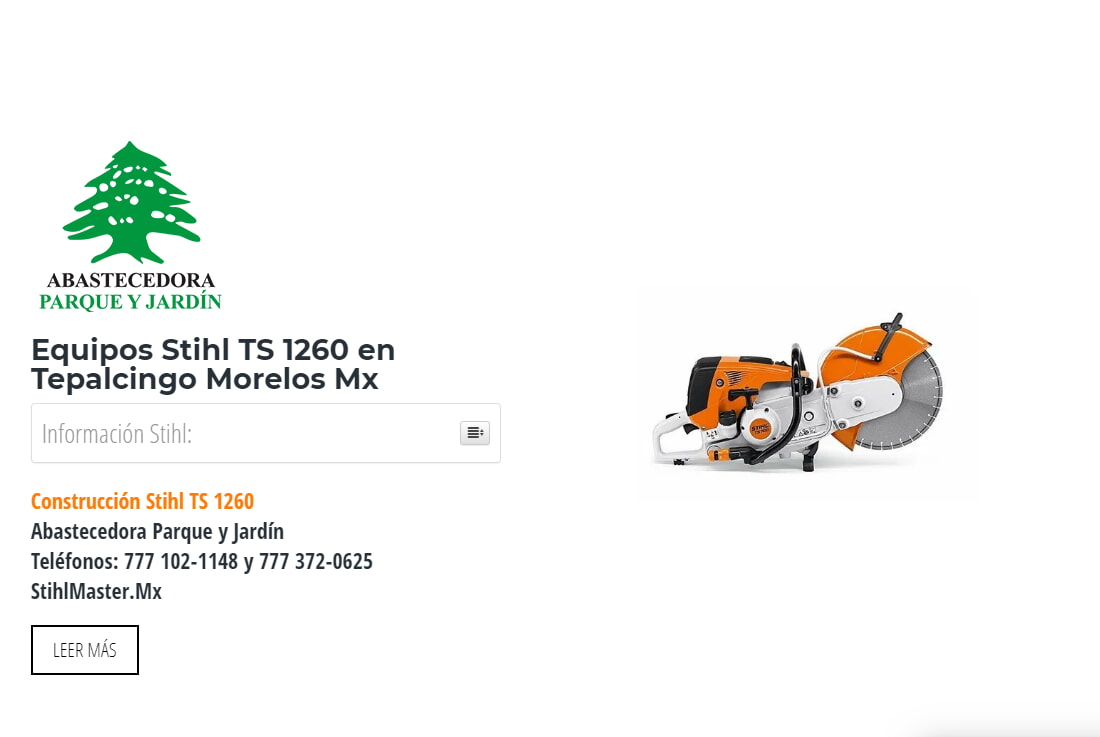 Equipos Stihl TS 1260 en Tepalcingo Morelos Mx