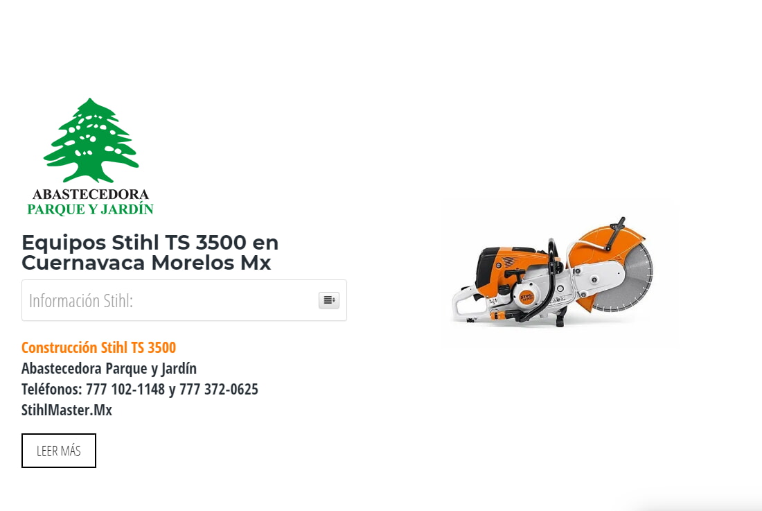 Equipos Stihl TS 3500 en Cuernavaca Morelos Mx