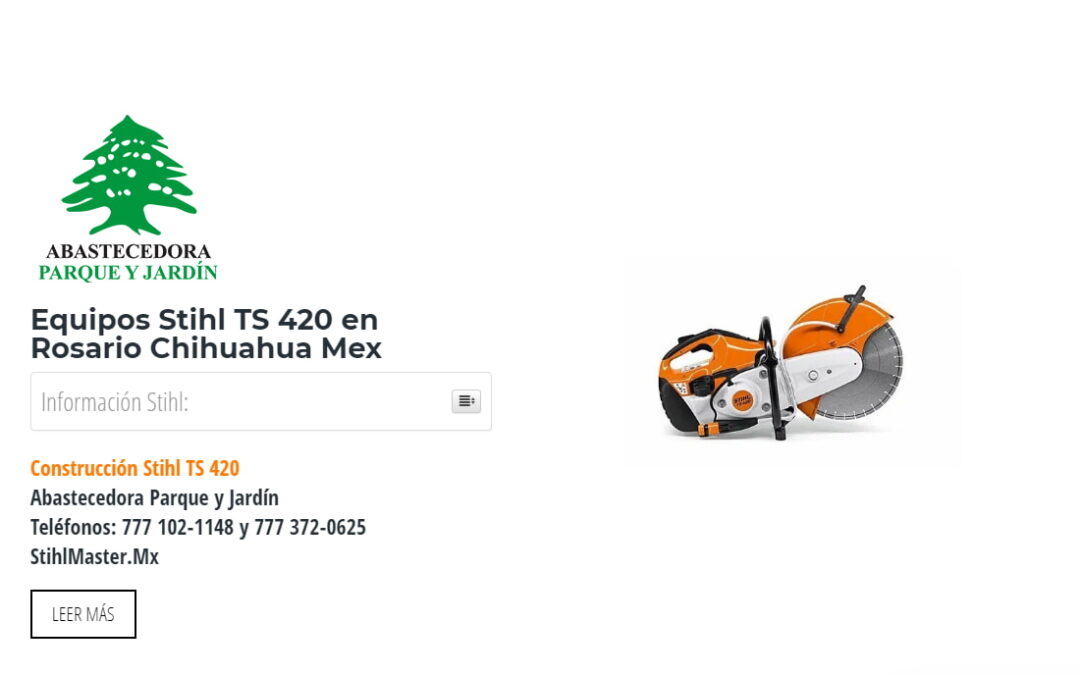 Equipos Stihl TS 420 en Rosario Chihuahua Mex