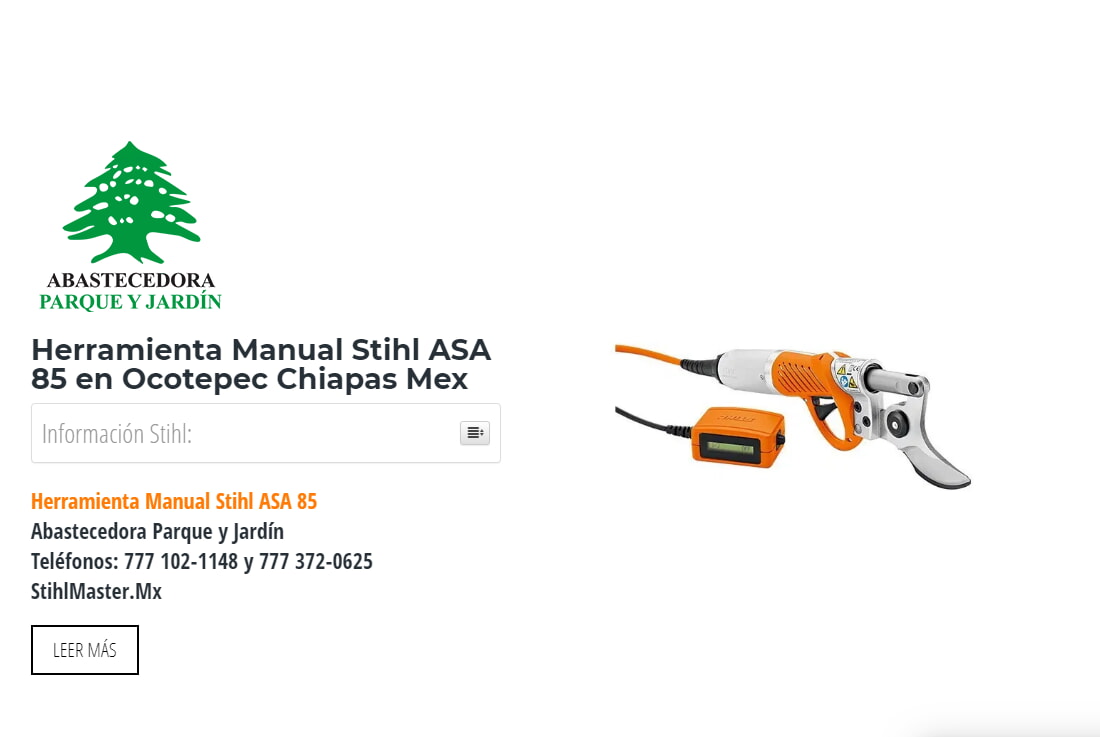 Herramienta Manual Stihl ASA 85 en Ocotepec Chiapas Mex