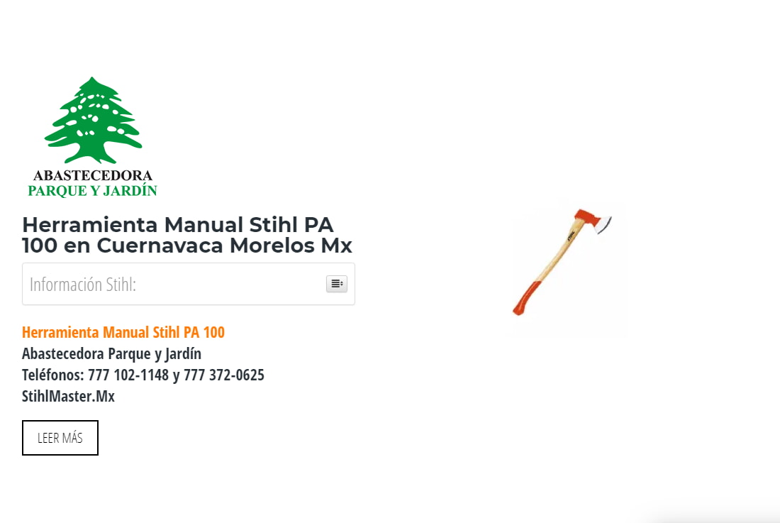 Herramienta Manual Stihl PA 100 en Cuernavaca Morelos Mx