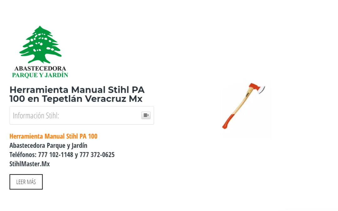 Herramienta Manual Stihl PA 100 en Tepetlán Veracruz Mx