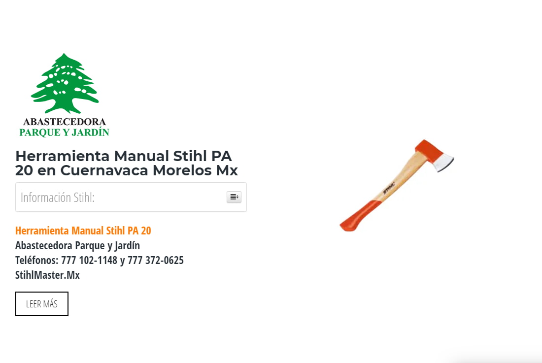 Herramienta Manual Stihl PA 20 en Cuernavaca Morelos Mx