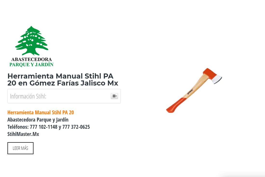 Herramienta Manual Stihl PA 20 en Gómez Farías Jalisco Mx