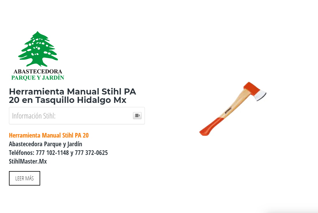 Herramienta Manual Stihl PA 20 en Tasquillo Hidalgo Mx