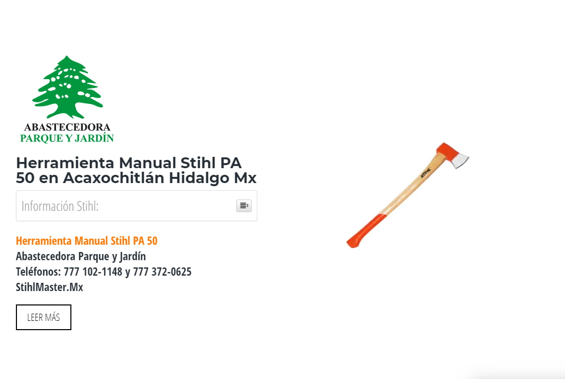 Herramienta Manual Stihl PA 50 en Acaxochitlán Hidalgo Mx